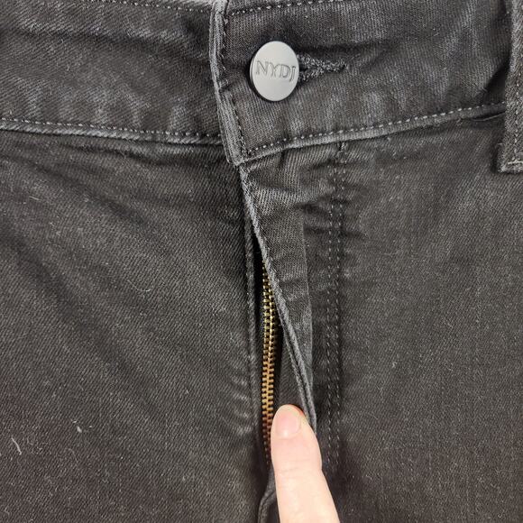 NYDJ Marilyn Straight Leg Jeans Women’s SZ 14 Black LiftXTuck Technology EUC - Picture 8 of 16